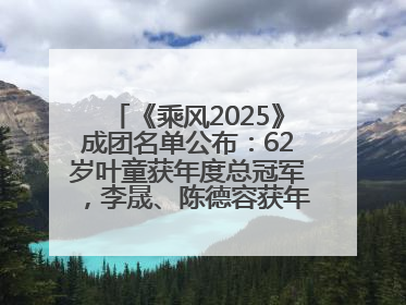 《乘风2025》成团名单公布：62岁叶童获年度总冠军，李晟、陈德容获年度高光人物