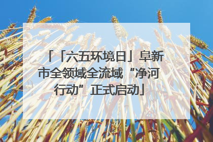 「六五环境日」阜新市全领域全流域“净河行动”正式启动