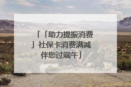 「助力提振消费」社保卡消费满减伴您过端午
