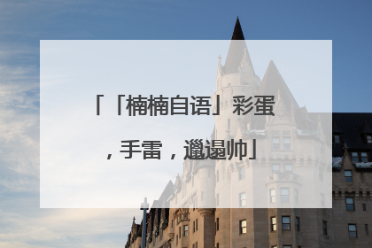 「楠楠自语」彩蛋，手雷，邋遢帅