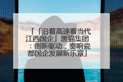 「沿着高速看当代江西国企」黑猫集团：创新驱动，奏响瓷都国企发展新乐章