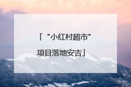 “小红村超市”项目落地安吉