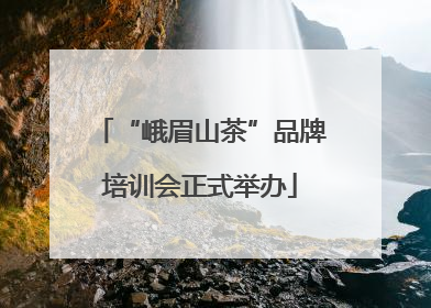 “峨眉山茶”品牌培训会正式举办
