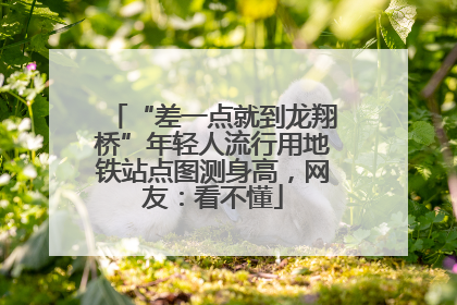 “差一点就到龙翔桥”年轻人流行用地铁站点图测身高，网友：看不懂