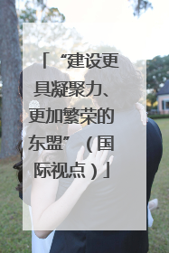 “建设更具凝聚力、更加繁荣的东盟”（国际视点）