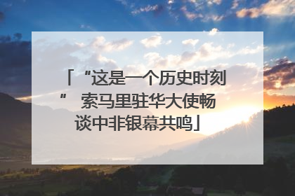 “这是一个历史时刻” 索马里驻华大使畅谈中非银幕共鸣