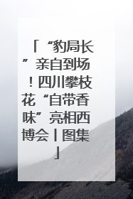 “豹局长”亲自到场！四川攀枝花“自带香味”亮相西博会丨图集