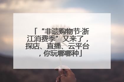 “非遗购物节·浙江消费季”又来了，探店、直播、云平台，你玩哪哪种