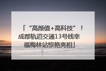 “高颜值+高科技”！成都轨道交通13号线幸福梅林站惊艳亮相