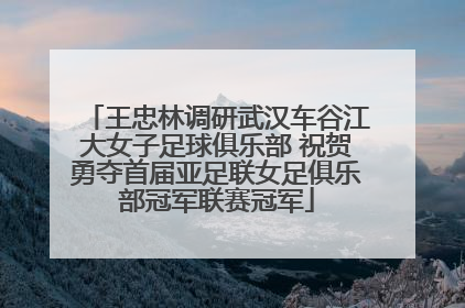 王忠林调研武汉车谷江大女子足球俱乐部 祝贺勇夺首届亚足联女足俱乐部冠军联赛冠军