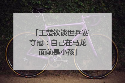 王楚钦谈世乒赛夺冠：自己在马龙面前是小孩
