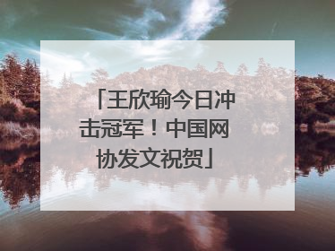 王欣瑜今日冲击冠军！中国网协发文祝贺