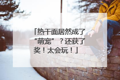 热干面居然成了“萌宠”？还获了奖！太会玩！