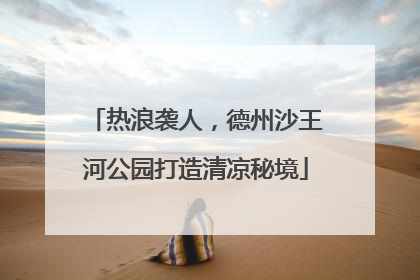 热浪袭人，德州沙王河公园打造清凉秘境