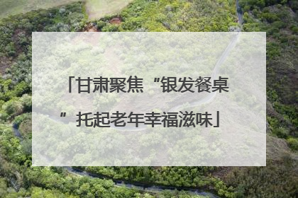 甘肃聚焦“银发餐桌”托起老年幸福滋味