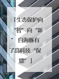 生态保护向“智”向“新” 白海豚有了高科技“保镖”
