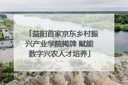 益阳首家京东乡村振兴产业学院揭牌 赋能数字兴农人才培养