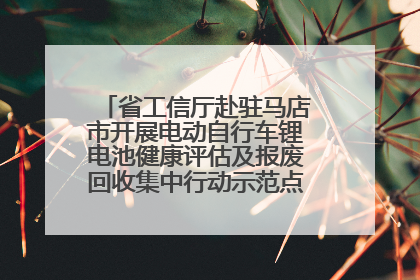 省工信厅赴驻马店市开展电动自行车锂电池健康评估及报废回收集中行动示范点建设调研指导
