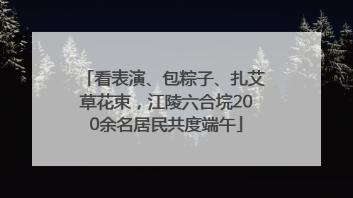 看表演、包粽子、扎艾草花束，江陵六合垸200余名居民共度端午