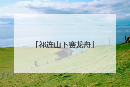 祁连山下赛龙舟