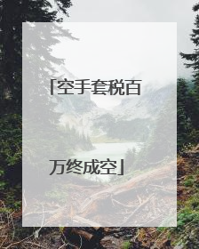 空手套税百万终成空