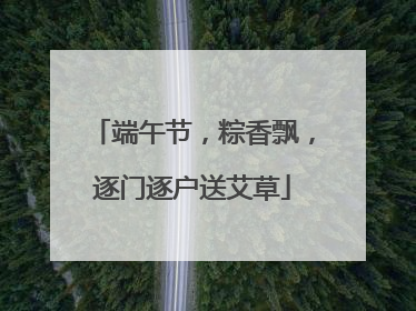 端午节，粽香飘，逐门逐户送艾草