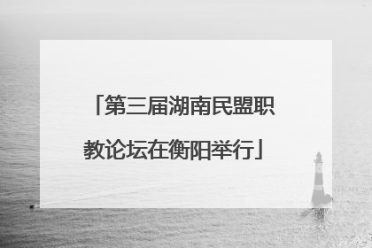 第三届湖南民盟职教论坛在衡阳举行
