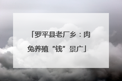 罗平县老厂乡：肉兔养殖“钱”景广