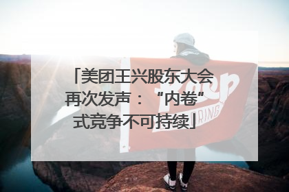 美团王兴股东大会再次发声：“内卷”式竞争不可持续