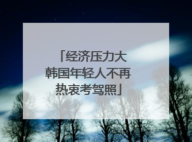 经济压力大 韩国年轻人不再热衷考驾照