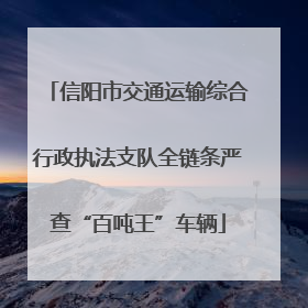 信阳市交通运输综合行政执法支队全链条严查“百吨王”车辆