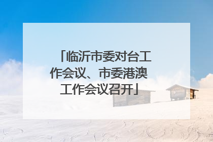 临沂市委对台工作会议、市委港澳工作会议召开