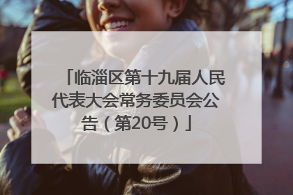临淄区第十九届人民代表大会常务委员会公告（第20号）