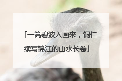 一篙碧波入画来，铜仁续写锦江的山水长卷