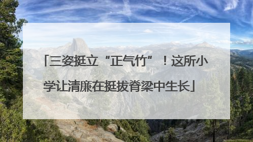 三姿挺立“正气竹”！这所小学让清廉在挺拔脊梁中生长