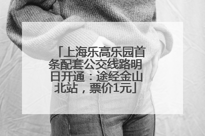 上海乐高乐园首条配套公交线路明日开通：途经金山北站，票价1元