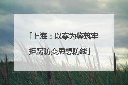 上海：以案为鉴筑牢拒腐防变思想防线