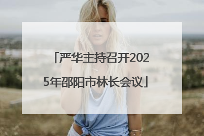 严华主持召开2025年邵阳市林长会议