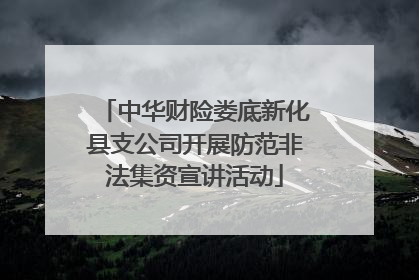 中华财险娄底新化县支公司开展防范非法集资宣讲活动