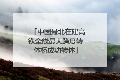中国最北在建高铁全线最大跨度转体桥成功转体