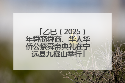 乙巳（2025）年舜裔舜商、华人华侨公祭舜帝典礼在宁远县九嶷山举行