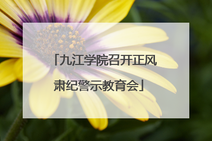 九江学院召开正风肃纪警示教育会