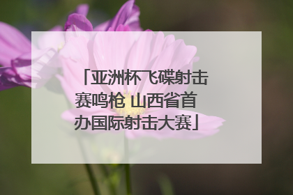 亚洲杯飞碟射击赛鸣枪 山西省首办国际射击大赛