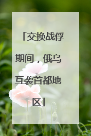 交换战俘期间，俄乌互袭首都地区