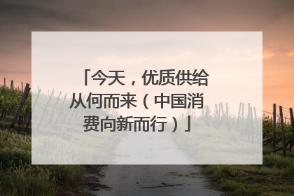 今天，优质供给从何而来（中国消费向新而行）