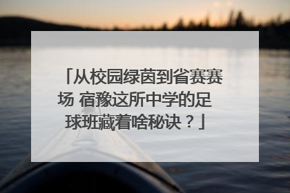 从校园绿茵到省赛赛场 宿豫这所中学的足球班藏着啥秘诀？
