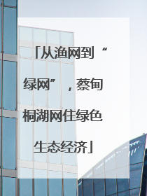 从渔网到“绿网”，蔡甸桐湖网住绿色生态经济