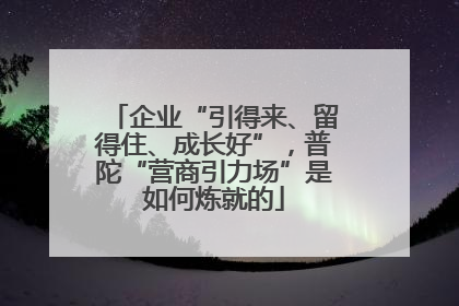 企业“引得来、留得住、成长好”，普陀“营商引力场”是如何炼就的