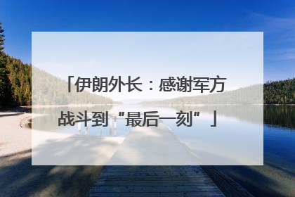 伊朗外长：感谢军方战斗到“最后一刻”