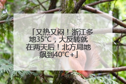 又热又闷！浙江多地35℃，大反转就在两天后！北方局地飙到40℃+